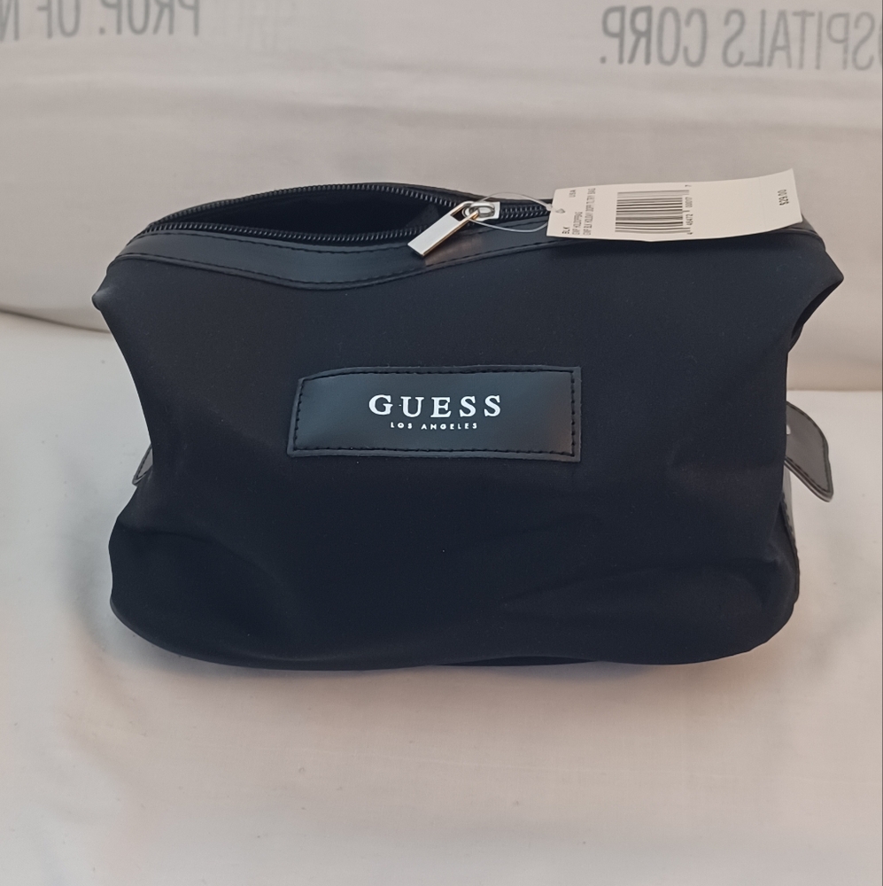 Guess Black Toiletry Bag Unisex NWT